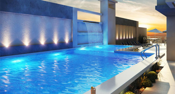 Swimming pool at Raheja Skylight, Lokhandwala Complex, Andheri West