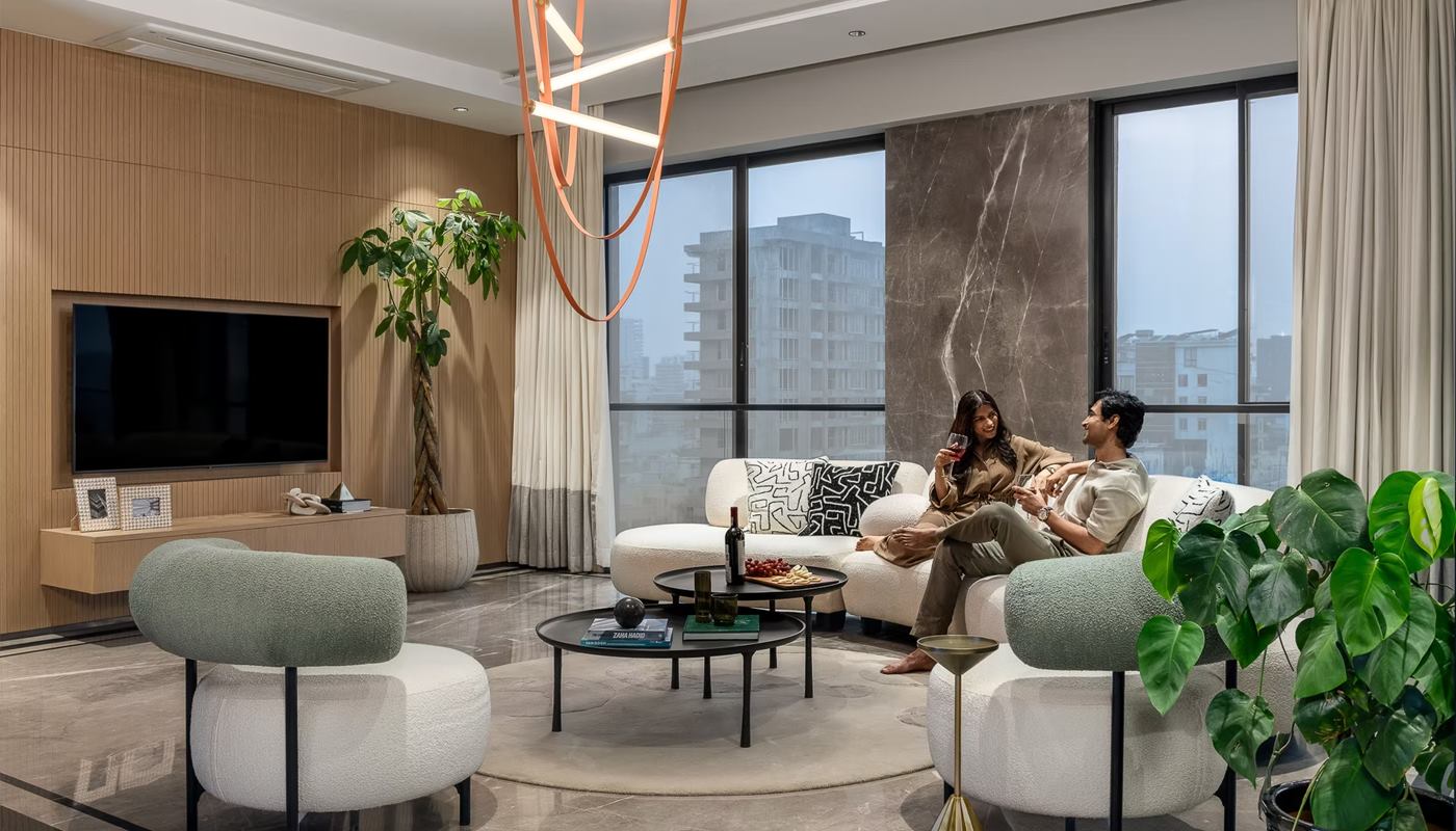 Raheja Skylight Lokhandwala Complex Andheri West Mumbai - living room of a 3 BHK residence